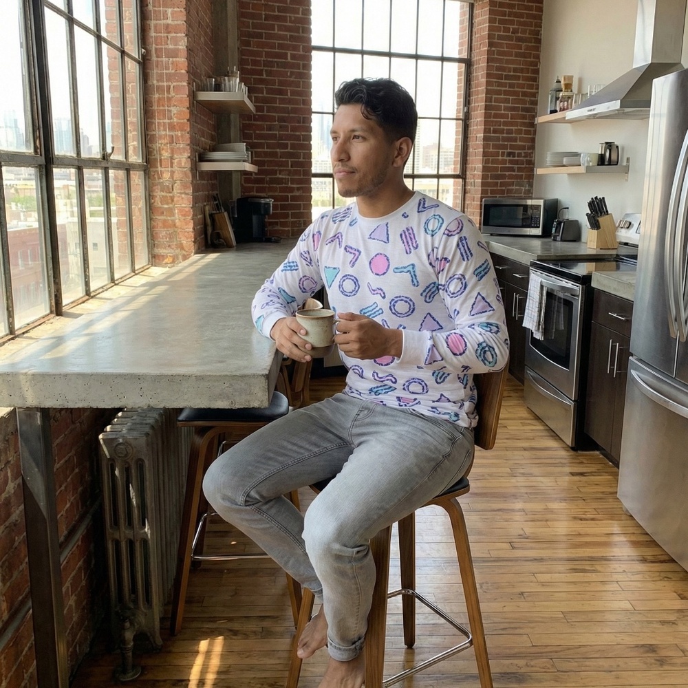 Herring Lite Graphic Print Long Sleeve Crew